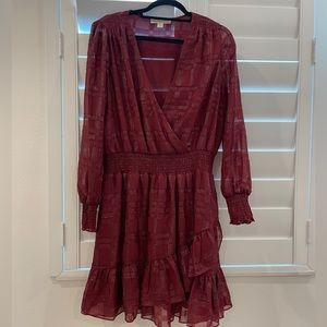 Michael Kors ruffle wrap dress